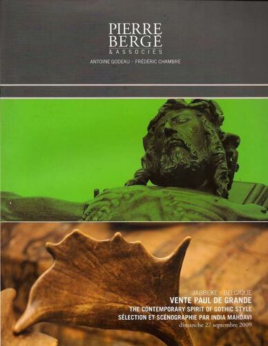 Catalogue De Vente 27/9/2009  N° 0 : Vente Paul De Grande. The Contemporary Spirit Of Gothic Style , Selection Et Scénographie Par India Mahdavi.