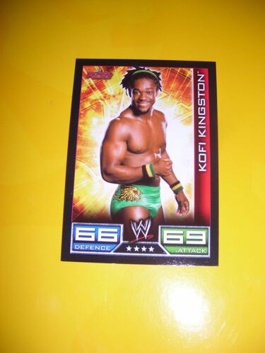 Carte De Catch Slam Attax 2009 Raw Kofi Kingston N°47/172