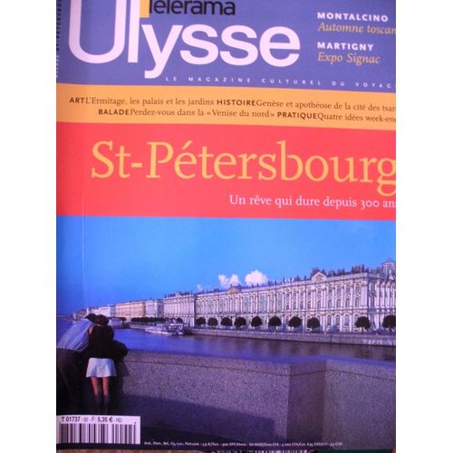 Telerama Ulysse  N° 92 : Telerama Ulysse St-Petersbourg Un Reve Qui Dure Depuis 300 Ans