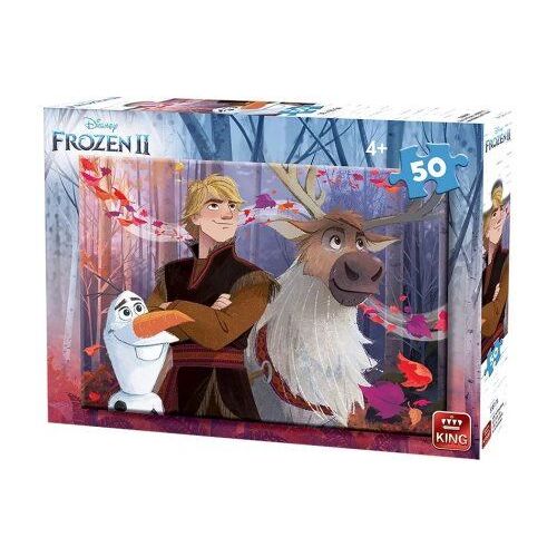 Puzzle 50 Pieces Reine Des Neiges 2 : Sven Olaf Kristoff Dans La Foret - Collection Enfant Disney - Frozen