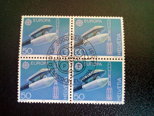 Timbre Suisse Yt 1372 Bloc De 4 Europa (C.E.P.T.) - Espace 1991 ( 0110504 )