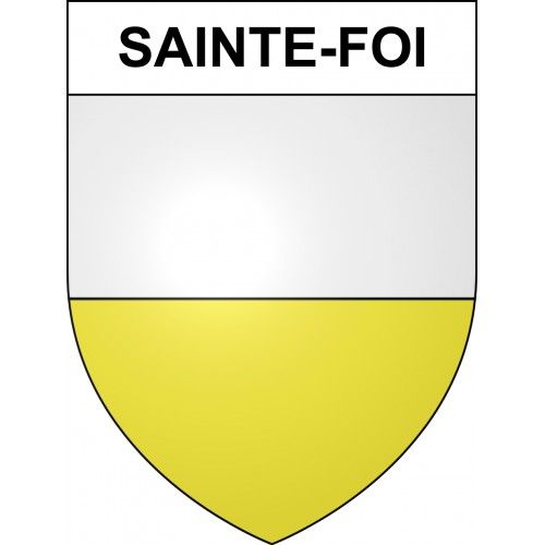 Sainte-Foi 09 Ville Sticker Blason Écusson Autocollant Adhésif - Taille : 17 Cm