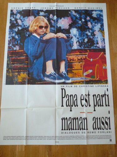 Papa Est Parti Maman Aussi De Christine Lipinska - Affiche De Cinéma 120 X 160 Cm
