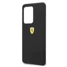 Coque Pour Samsung S20 Ultra G988 Logo Ferrari Silicone Noir