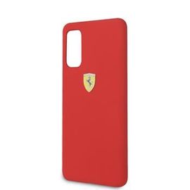 Coque Pour Samsung S20 G980 Logo Ferrari Silicone Rouge