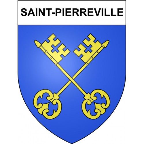 Saint-Pierreville 07 Ville Sticker Blason Écusson Autocollant Adhésif - Taille : 4 Cm
