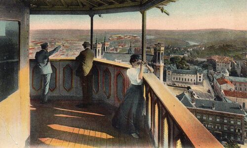 Carte Postale Couleur Debut Xx Eme Siecle - N°391 Lyon 69 - Rhone Panorama Pris De La Plate Forme De La Tour Metallique De Fourviere- Non Ecrire