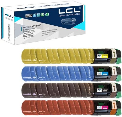 LCL Cartouche de Toner Compatible 841504 841505 841506 841507 MP C2030 C2050 C2051 C2530 C2550 C2551 (1Noir 1Cyan 1Magenta 1Jaune) Remplacement pour Ricoh Aficio MP C2030 MP C2050, MP C2051