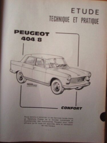 Revue Technique Automobile Peugeot 404/8 Confort  N° 263