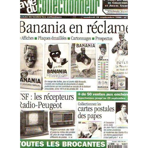 La Vie Du Collectionneur  N° 144 : Banania En Reclame/Tsf. Les Recepteurs Radio-Peugeot/Cartes Postales Des Papes