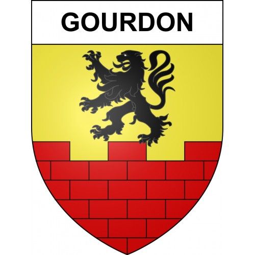 Gourdon 06 Ville Sticker Blason Écusson Autocollant Adhésif - Taille : 17 Cm