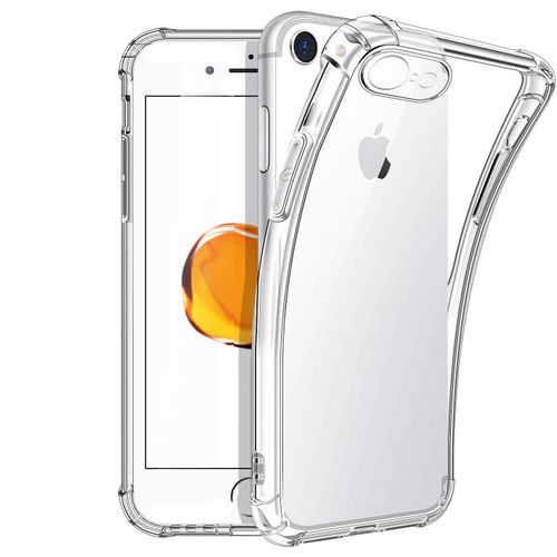 New&teck Coque Iphone Se 2020, Iphone 7 Et Coque Iphone 8, [Bumper Avec Coins Renforcés], Housse Etui Pour Iphone Se 2020 En Transparent Silicone Tpu Souple Protection Claire.