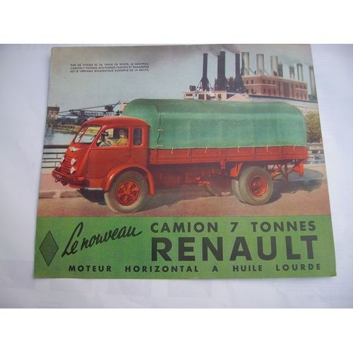 Revue Depliant Camion 7 Tonnes Renault 1951