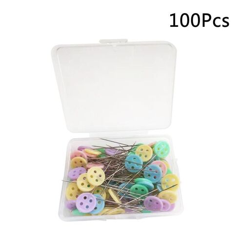 Épingles De Localisation En Patchwork, 100 Pièces, Accessoires De Couture, Épingles Plates Avec Noeud Papillon En Forme De Bouton,