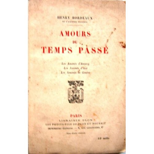 Amours Du Temps Passe