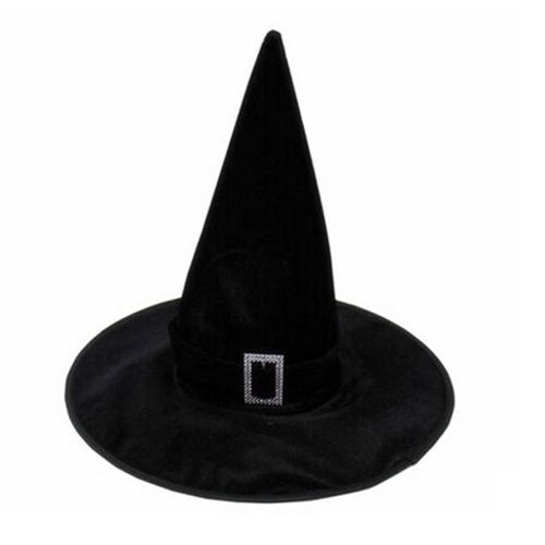 Velours Noir Sorcière Sorcellerie Chapeau Hallowen Déguisements Fête Costume Accessoire Fournitures Enfants Cadeau