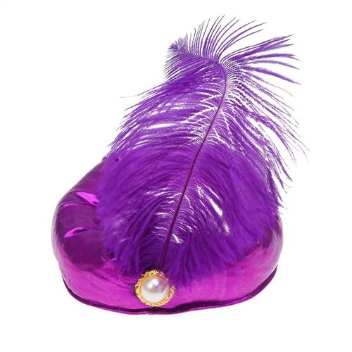 Halloween Rois Chapeau Indien Sultan Prince Chapeau Arabe Chapeaux Plume Décoration Coiffure Pour Garçons Fête Fournitures Violet