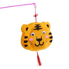 Enfants Dessin Animé Lanternes Bricolage À La Main Signes Du Zodiaque Chinois Animaux Lanternes Matériel Paquet (Tigre)