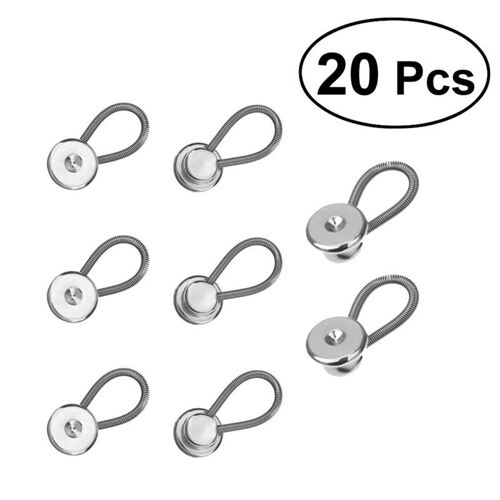 Rallonges De Boutons En Métal Élastique, 10mm, 20 Pièces, Pour Chemise, Pantalon, Manteau