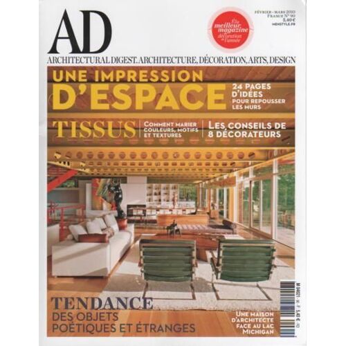 Architectural Digest   N° 90 : Une Impression D'espace - Tissus - Tendance Des Objets Poétiques Et Étrangers