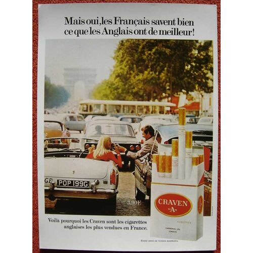 Publicité Papier - Cigarettes Craven "A" De 1972