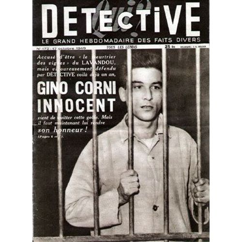 Détective  N° 172 : Gino Corni Innocent