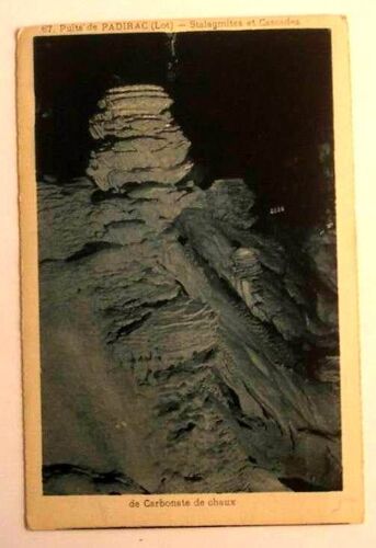 Carte Postale Ancienne Lot Puits De Padirac Stalagmites Et Cascades De Carbonate De Chaux