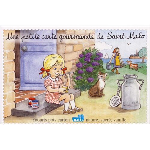 Claire À La Ferme : Yaourt Pots De Carton Malo (Dessin : H. Goger)