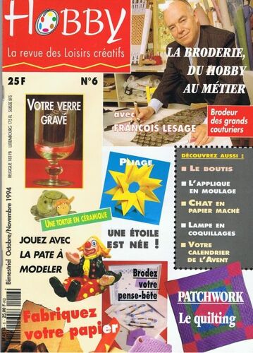 Hobby  N° 6 : La Broderie, Du Hobby Au Métier