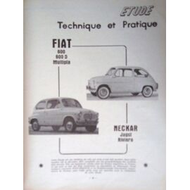 Revue Technique Automobile, N° 208, Août 1963, Fiat 600 - 600 D Neckar Jagst, ...