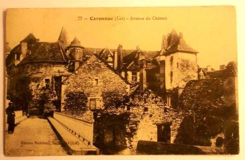 Carte Postale Ancienne Lot Carennac Avenue Du Chateau
