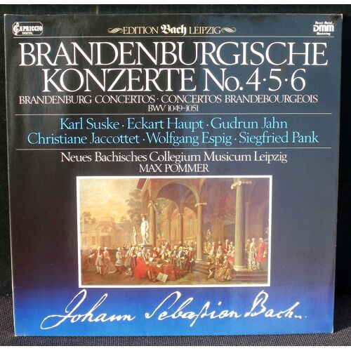 Bach Brandenburgische Konzerte Concertos Brandebourgeois 4, 5 & 6 Max Pommer Lp M, Cv Nm