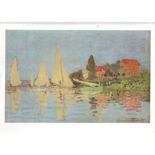 Claude Monet  . Regates A Argenteuil  . Reproduction Braun & Cie N 013296