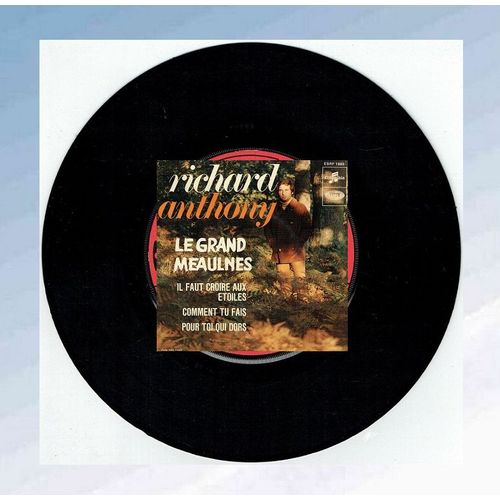 1 Disque Ancien, 45 Tours, De ( Richard Anthony ) Année 1967