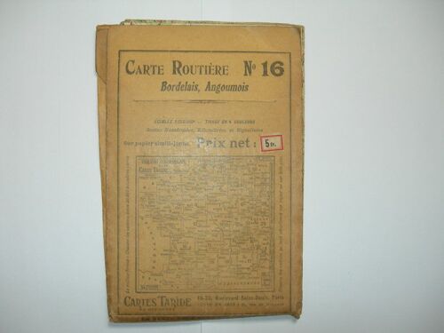 Cartes Taride N°16 Routiere. Bordelais, Angoumois