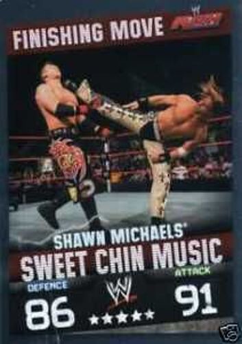 Carte Slam Attax Evolution Finishing Move Shawn Michaels/ Sweet Chin Music