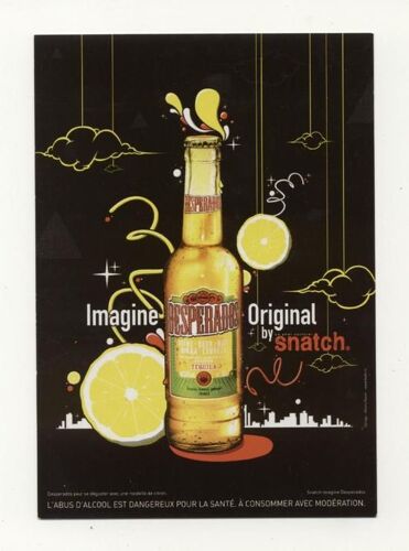 Carte Postale Publicitaire Advertising Postcard Imagine Desperados Original By Snatch Bière Beer Cerveja France