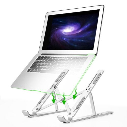 Support Ordinateur Portable Laptop Stand, Support PC Portable Ventilé en Aluminium Réglable Ergonomique Léger