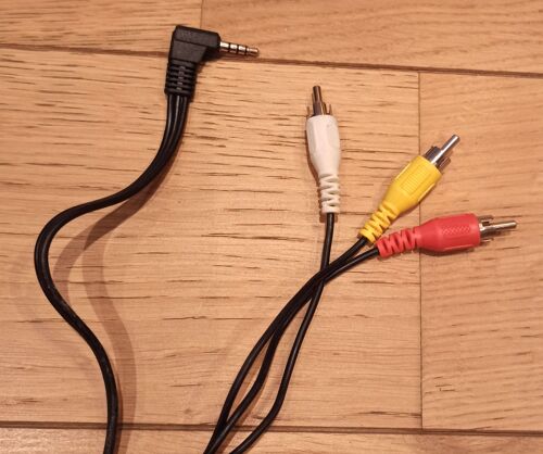 CABLE VIDEO RCA + AUDIO STEREO 2 RCA vers 1 JACK 3,5 - 1metre