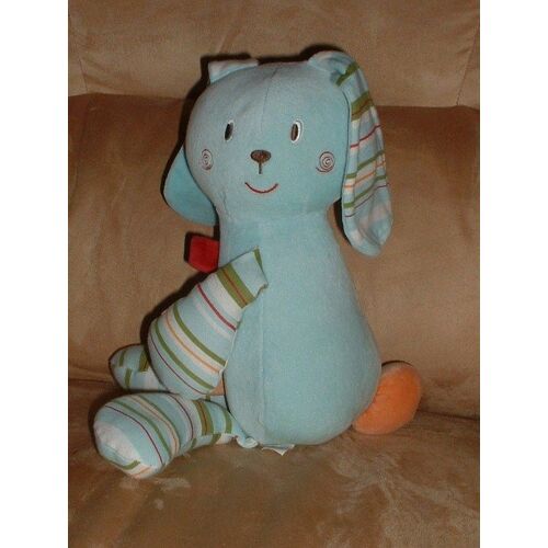 Doudou Lapin Bleu Turquoise 26 Cm.