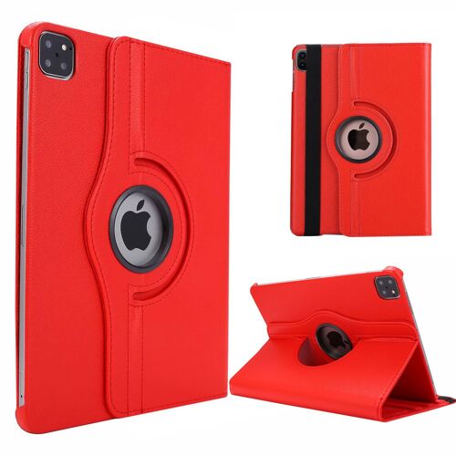 Housse Apple Ipad Pro 11 2022 / Ipad Pro 11 2021 M1 / Ipad Pro 11 2020 4ème / 3ème / 2ème Génération Rotative 360 Degrés Rouge - Etui Coque De Protection Tablette New Ipad Pro 11 Pouces 2020 / 2021 / 2022 - Accessoires Pochette Xeptio