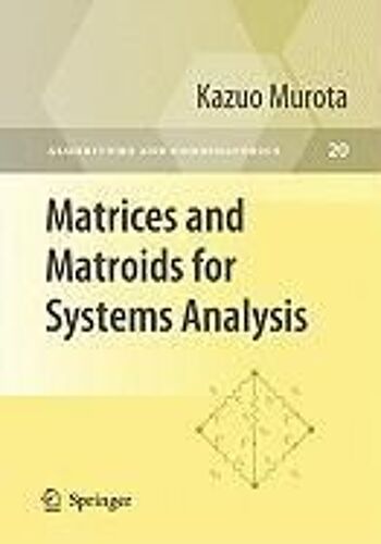 Matrices And Matroids For Systems Analysis