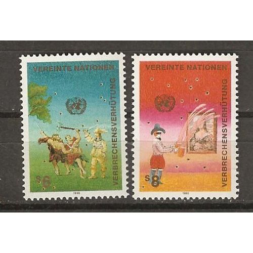 Nations Unies Vienne Année 1990 N° 110 111 Neufs