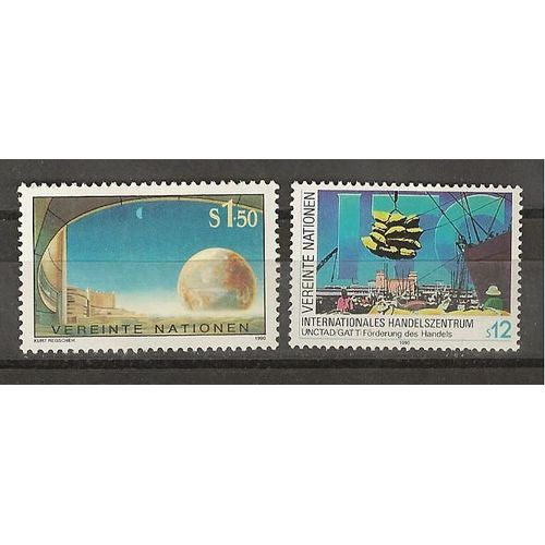 Nation Unies Vienne Année 1990 N° 102 103 Neufs