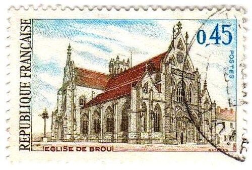 France 1969 - Y&t N°1582 - 45c - Eglise De Brou À Bourg En Bresse - Oblitéré