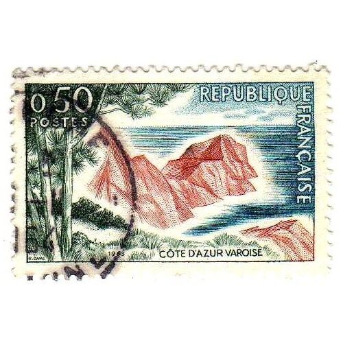 France 1963-65 - Y&t N°1391 - 50c - Côte D'azur Varoise - Oblitéré