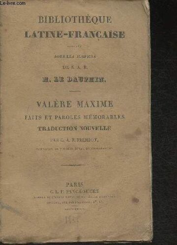 Bibliotèque Latine-Française (Collection Des Classiques Latins)