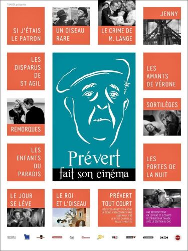 Prévert Fait Son Cinéma - Véritable Affiche De Cinéma Pliée - Format 120x160 Cm - Rétrospective Jacques Prévert Fait Son Cinéma (En 12 Films Et 5 Courts-Métrages) - 2018