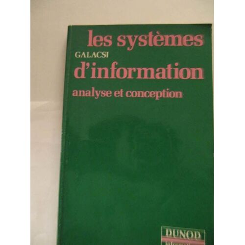 Les Systèmes D'information - Analyse Et Conception