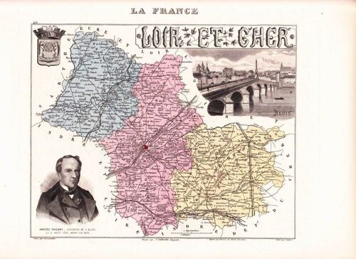 ** 41 - Loir Et Cher - Atlas Migeon - Gravure - 1880 **